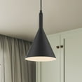 thumbnail image 4 of 60/7127-Nuvo Lighting-Lightcap-1 Light Small Pendant in Mid-Century Modern Style-7.75 Inches Wide by 12.5 Inches High-Matte Black Finish, 4 of 7