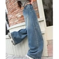 thumbnail image 5 of XEGLSBU Girls Jeans Girls Casual Pants Autumn Denim Trousers Wide Leg Straight Design Comfortable (3-Blue Size10-11 Years), 5 of 5