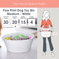 thumbnail image 5 of BREKX Home + Party Metal Indestructible Dog Toy Bin in Hammered White 18"L x 13"W x 7.5"H, 5 of 11