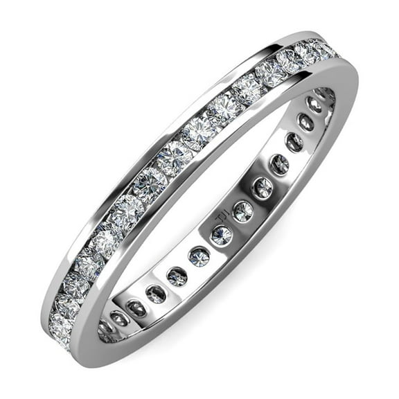 TriJewels 1.73 ctw Round Lab Grown Diamond (2.70 mm) Eternity Band in 10K Gold