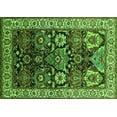 thumbnail image 1 of Ahgly Company Indoor Rectangle Oriental Green Industrial Area Rugs, 2' x 5', 1 of 4