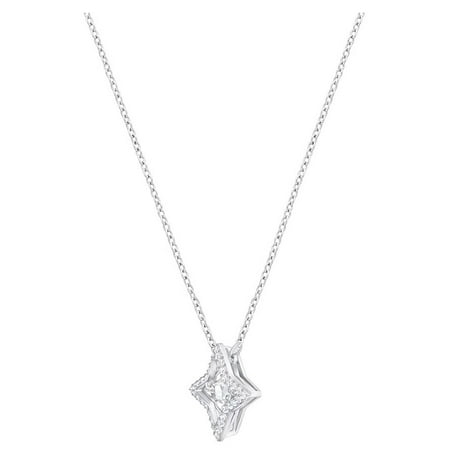 Sparkling Dance Star Pendant - Small - White - Rhodium Plating - 5349654