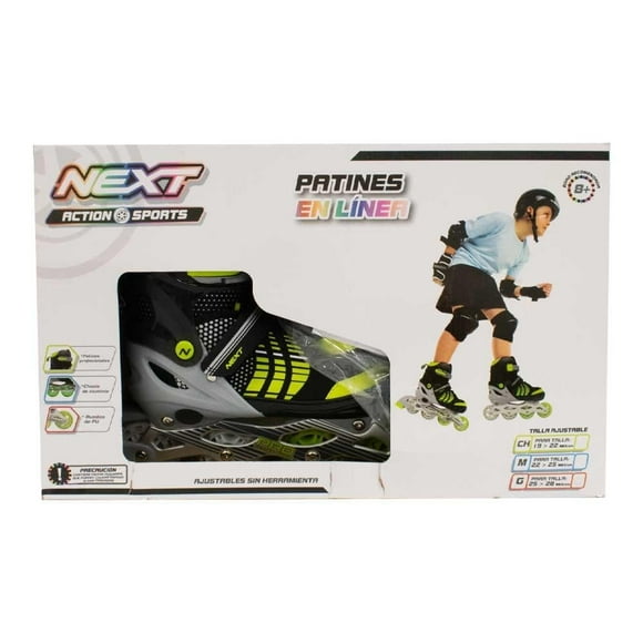 Patines Next En Línea Pro Skates 70 MM Talla Mediano Multicolor