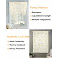thumbnail image 3 of Yellow Flower Tie Up Curtains for Window, Thermal Insulated Balloon Shade Adjustable Rod Pocket Curtains Valance Panels for Kitchen Bathroom Cafe 42 x 54 Vintage Farmhouse Boho Leaf Spring Plant, 3 of 6