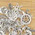 thumbnail image 4 of K-KED 70PCS Silvery Metal Charms Pendant Delicate Jewelry Making DIY 10-20mm, 4 of 5