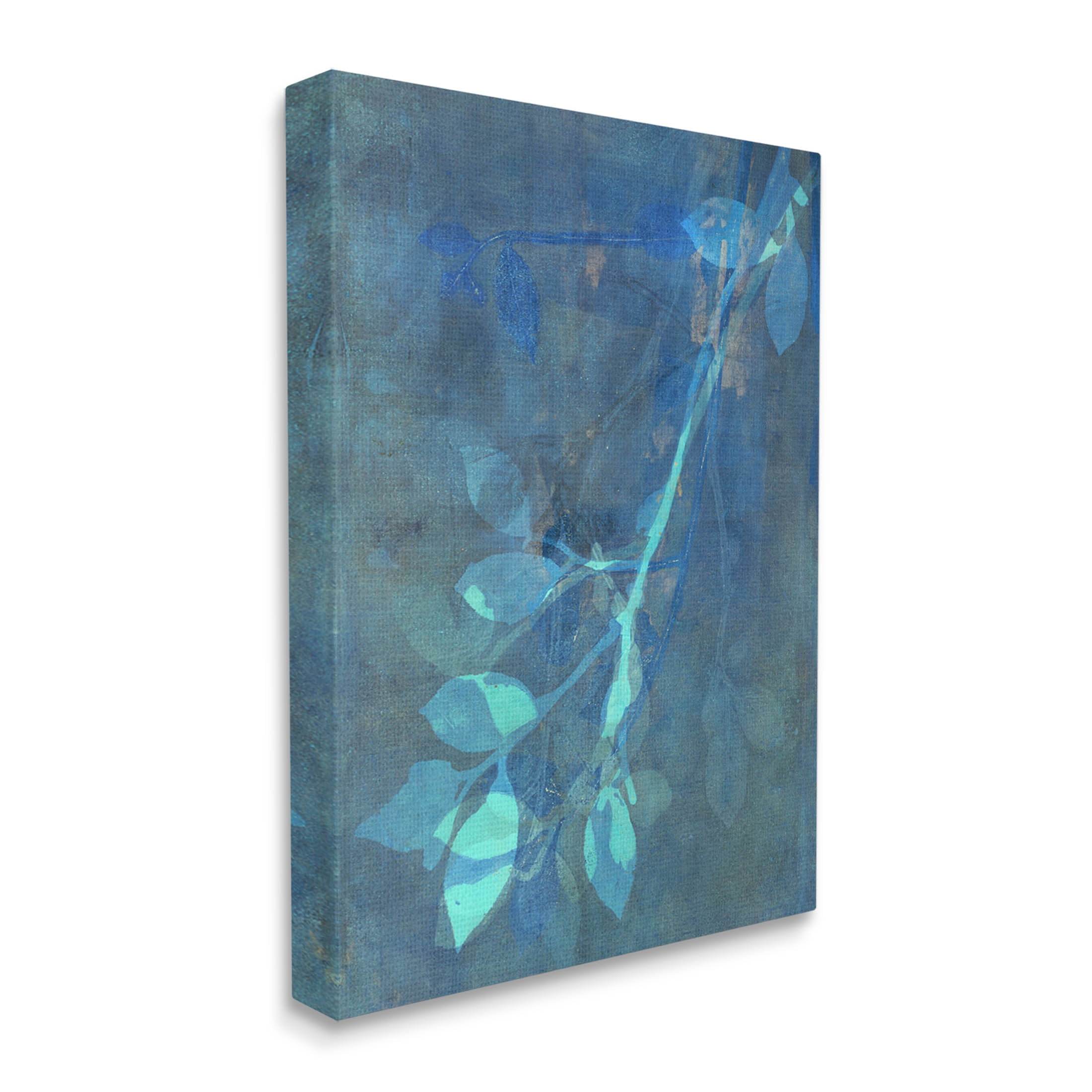 Layered Abstract Botanical Leaves Botanical & Floral Graphic Art Gallery Wrapped Canvas Print Wall Art