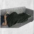 thumbnail image 6 of Dark Grey Soft Flannel Fleece Throw Blanket, Black Damask and Floral Elements Oriental Antique Ornament Vintage, Cozy Plush for Indoor and Outdoor Use, 60" x 80", Black Grey, by Ambesonne, 6 of 6