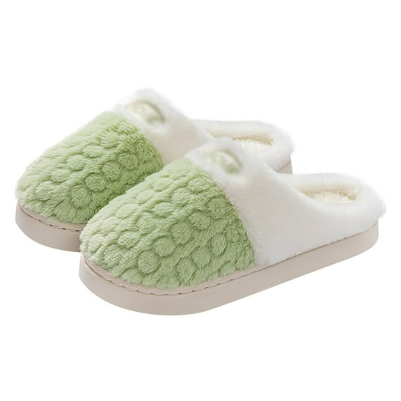 Slippers for Women,Lined Indoor Slippers Warm Shoes With Soft Comfortable Sole For Winter Home Wear,Womens Slippers,Green,36