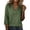A Army Green Blouses, variant on Summer Shirts for Women Ruffle 3/4 Length Sleeve V-Neck Blouse Cotton Linen Casual Soft Lightweight Tops Dressy Navy Blouses M