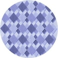thumbnail image 1 of Ahgly Company Machine Washable Indoor Round Transitional Periwinkle Purple Area Rugs, 7' Round, 1 of 7