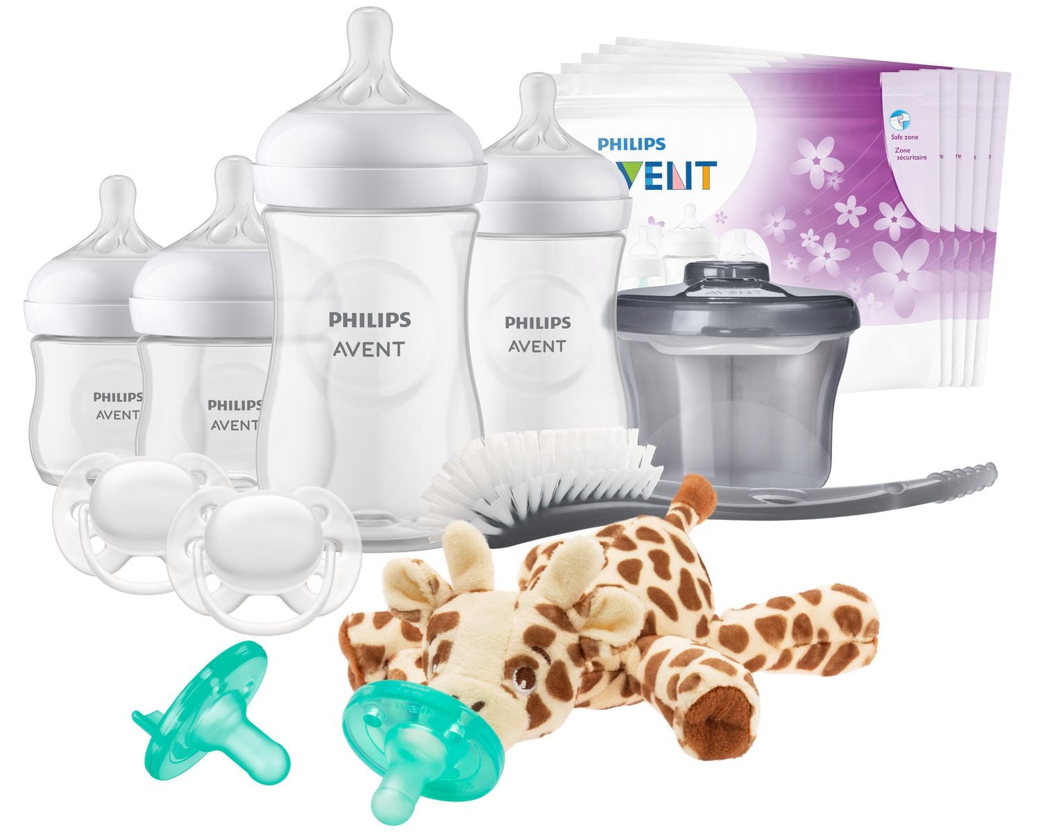 Philips Avent Natural Baby Bottle Essentials Gift Set, SCD839/02 biberons 4oz and 9oz