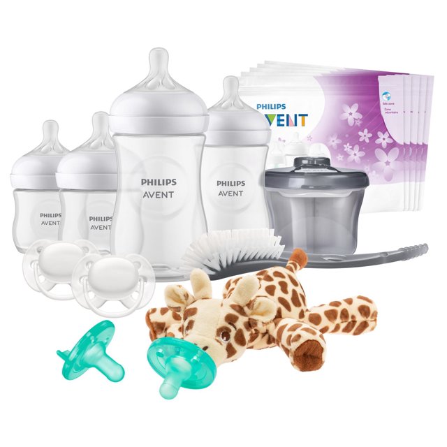 Philips Avent Natural Coffret-cadeau pour Bébé, Biberons Essentiels, SCD839