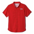 thumbnail image 1 of Camisa Columbia PFG Tamiami de manga corta para niños, color rojo Spark XS, 1 of 2