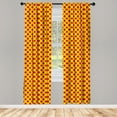 thumbnail image 2 of Ambesonne Polka Dot 4-Panel Curtains, Energetic Round Shapes, 56"x84", Earth Yellow Vermilion, 2 of 4