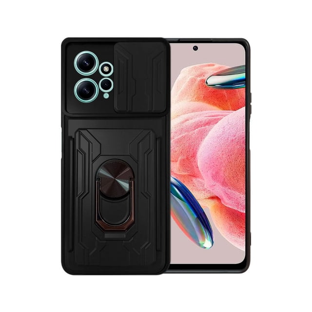 Funda con Anillo y Tarjetero Card Slot Bumper para Xiaomi Redmi Note 12 4G