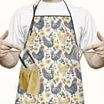 thumbnail image 2 of Chicken Floral Pattern Apron-Garden Aprons for Women with Pockets-Cotton Linen Waterproof Kitchen Cooking Gardening Aprons Adjustable for Kitchen,Cooking,BBQ and Salon 33x27 Inch, 2 of 3