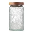thumbnail image 1 of Frasco de vidrio LYXFZQ vintage de 34 oz con tapa de bambú hermética, 1 of 7