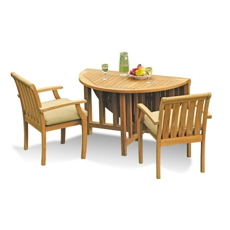 Teak Dining Set 2 Seater 3 Pc 48 Round Erfly Folding Table And Somerset Stacking Captain Arm Chairs Outdoor Patio Grade A Wood Teak Dining Set 2 Seater 3 Pc 48 Round Erfly Folding Table And Somerset Stacking Captain Arm Chairs Outdoor Patio Grade A Wood