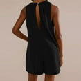 thumbnail image 4 of Babysbule 2024 Combinaison d'Été pour Femmes Col Rond Sans Manches Dos Creux Ample Jambe Grand Court Ensemble de Rue, 4 of 9