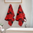 thumbnail image 3 of Coolnut Red Romantic Heart Love Hand Towels 2 PCS, Valentine's Day Kitchen Towel Ultra Soft and Highly Absorbent,Decorative Fingertip Face Towel for Bathroom Hotel, 28.3"x 14.4", 3 of 5