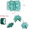 thumbnail image 6 of Drasry Large Crab Traps Three Entrances 2Pcs Portable Collapsible Fishing Bait Trap Cage Cast Net 17.7"x7.9", 6 of 6