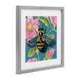 thumbnail image 2 of Stupell Industries Eclectic Fuzzy Bee On Floral Pattern Gray Framed Print Under Glass, 16 x 16, by Kate Jarvik Birch, 2 of 8