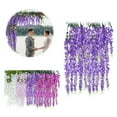 thumbnail image 2 of Godom 12pcs Wisteria Hanging Flowers Artificial Purple Flower Garland Wedding Decoration 3.7ft Floral Vine Silk Flower Flowers Wedding Arch Party Outdoor Home Chirtmas Decor, 2 of 6