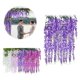thumbnail image 2 of Godom - Guirnalda de 12 flores artificiales colgantes de glicina morada, decoración para bodas, 1,1 m, flores de seda, arco para bodas, fiestas, exteriores, hogar, Navidad, 2 of 6