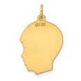 thumbnail image 4 of Sterling Silver GP Engraveable Boy Polished Disc Charm QM358G/27, 4 of 4