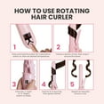 thumbnail image 6 of Automatic Rotating Curling Iron, 1.1-Inch Auto Hair Curler with 4 Temperature Settings & LCD Display, Anti-Scald & Dual Voltage, 6 of 9