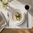 thumbnail image 2 of Fit Meal Prep Paper Placemats Disposable 200 Pack – 14"x10" White Paper Placemats Scalloped Edge Place Mats for Kids Restaurants Weddings Birthday Party Supplies, 2 of 6