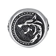 thumbnail image 2 of Bling Jewelry Mens Mens Stainless Viking Warrior Wolf Head Ring or Pendant Men, 2 of 4