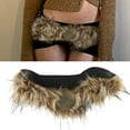 thumbnail image 3 of Stylish Metal Buckle Waist Belt with Plush Furry Accent for Women Adjustable Length Waistband Fashionable Accessory, 3 of 9