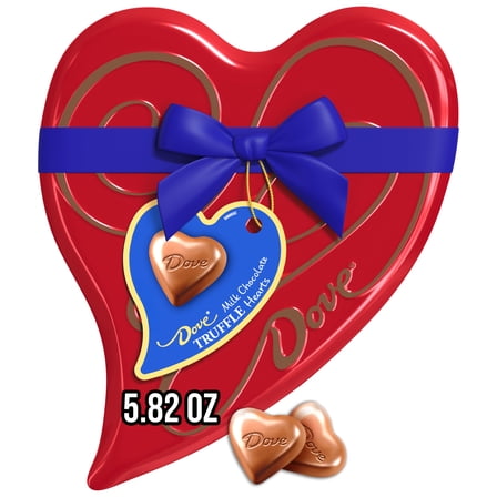 Dove Milk Chocolate Truffle Hearts Valentine's Day Candy Gift - 5.82 oz Heart Tin