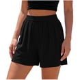 thumbnail image 2 of Lenago Running Shorts for Women Casual Women's Swim Trunks Fast Dry Bathing Suits with Drawstring Trendy Summer Beach Shorts Summer Vacation Beach Fashion Plus Size Black XL, 2 of 6