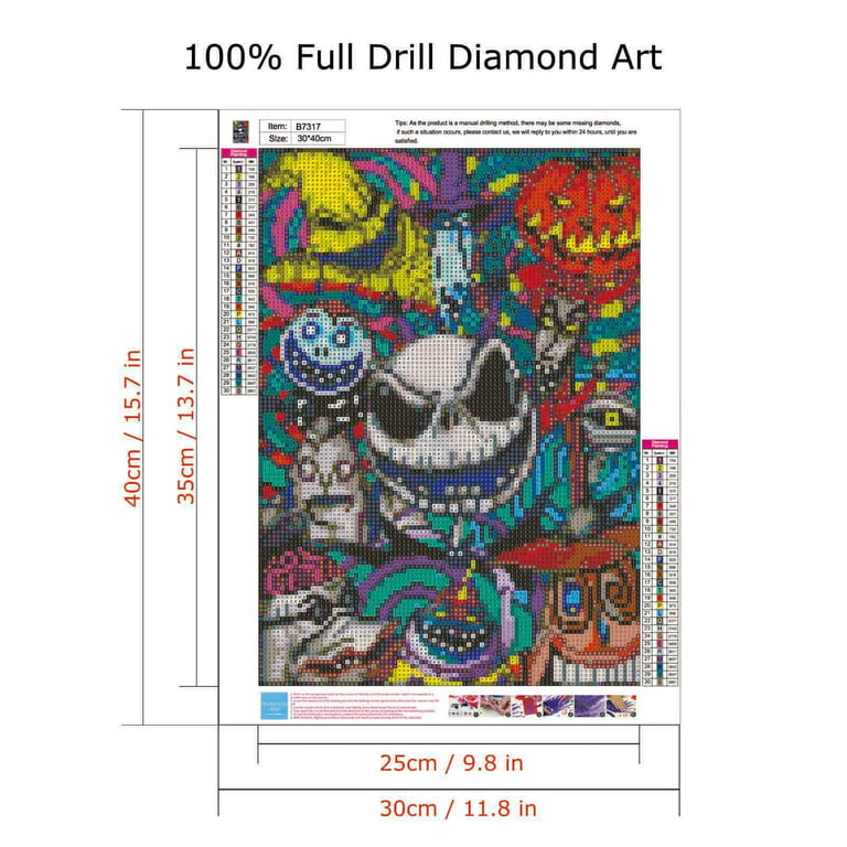 Diamond Painting Kits for Adults and Kids,Halloween Diamond Art Kits for  Adults Beginners,5D Full Drill Diamond Dots Gem Art,Home Wall Decor 12 X 16  Inch 