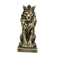 thumbnail image 5 of yotijay Lion with Crown Figurine Tabletop Ornament Handicraft Decorative Desk Collection Bronze Color, 5 of 9