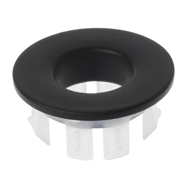 simhoa Sink Overflow Cover Overflow s,Insert Circle Sink Hole Cover,Bathroom Vanity Black