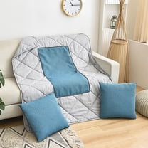 SPOORYYO 2-in-1 Convertible Pillow Blanket, Multi-Use Travel & Office Comfort Throw for Lounging, Napping, and Support