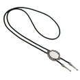 thumbnail image 3 of KLKCMS Cravate Bolo Western Vintage Fait Main Forme Ronde Blanche, 3 of 8