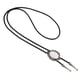 thumbnail image 3 of Collar de de bolo occidental para hombre, gargantilla de camisa, de vaquero de piedra preciosa ovalada con Blanco Yuyangstore Mens Bolo Tie, 3 of 8