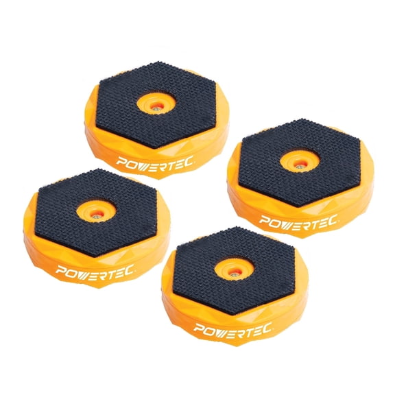 POWERTEC 4PK Bench Dog Positing Puck - Protect Workpiece from Scratches, Ideal for Sanding, Routing, Finishing & Painting (72216N)