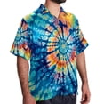 thumbnail image 2 of tie dye71 Men's Poplin Casual Printed Button Down Short Sleeve Summer Beach Shirts Unisex, 2 of 6