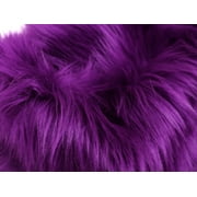 Trendy Luxe - Shaggy Faux Fur Fabric, Pre-Cut Squares, DIY Craft Supplies - Bright Purple (6" x 6")