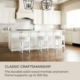 thumbnail image 4 of Maven Lane Pullman Backless Counter Stool in Alabaster White Finish with Cream Fabric Upholstery, Set of 2, 4 of 6