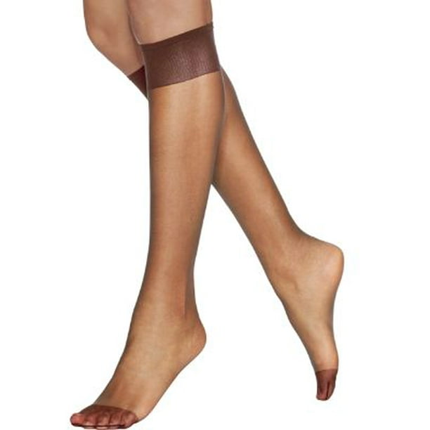 Hanes Hanes Womens Silk Reflections Reinforced Toe Knee Highs 2Pack