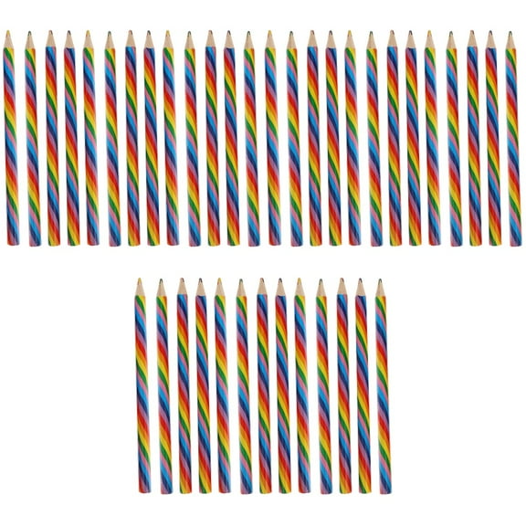 WORGEOUS 60 Pcs  Coloring Pencils Children Rainbow Pencil Kids Drawing Pen Multi-use Colored Pencil