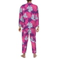 thumbnail image 5 of Bingfone Men'S Pajama Set 2 Piece Loungewear Pjs, Long Sleeve With Pajama Pants-Ornamental Turtles, 5 of 9
