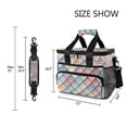 thumbnail image 3 of FORMRS Insulated Cooler Bag 24 Cans Capacity Soft Leakproof Lunch Box with Side Pockets, Red Art Pattern, 3 of 7