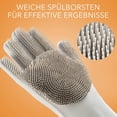 thumbnail image 3 of Guantes para lavar platos de silicona con guantes de limpieza para fregador de lavado, 3 of 5